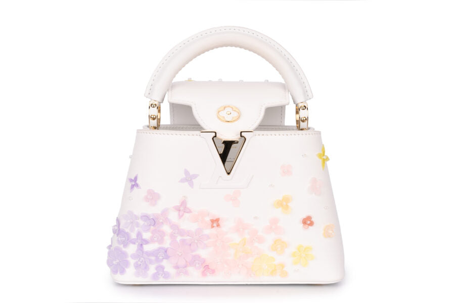 Louis Vuitton Capucines Mini Limited Edition With Flowers Calf