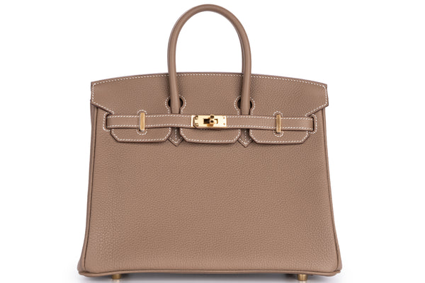 Hermès Birkin 25 Retourne Togo Etoupe GHW