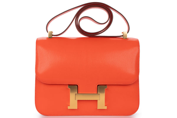 Hermès Constance 24 Chamkila Chevre Capucine GHW