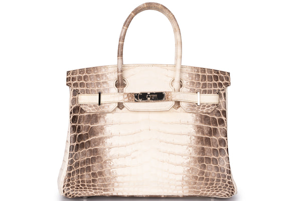 Birkin 30 Exotic Himalayan Blanc Crocodile Niloticus PHW