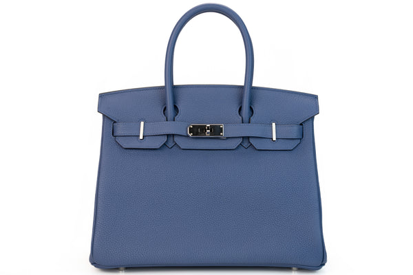 Hermès Birkin 30 Retourne Togo Bleu Brighton PHW