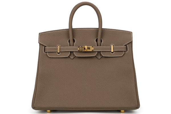 Hermès Birkin 25 Retourne Togo Etoupe GHW