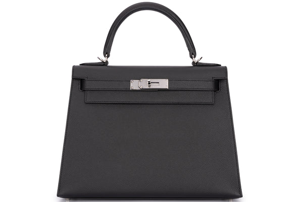 Hermès Kelly 28 Sellier Epsom Black Classic PHW