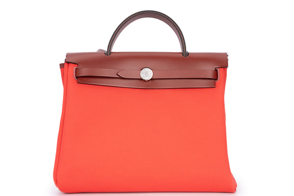 Hermès Herbag Zip 31 Vache Hunter Rouge H Boungainville PHW