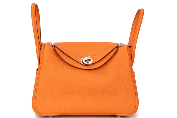 Hermès Lindy 26 Clemence Leather Orange PHW