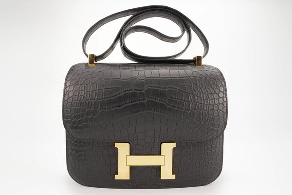 Hermès Constance 24 Exotic Alligator Black RGHW