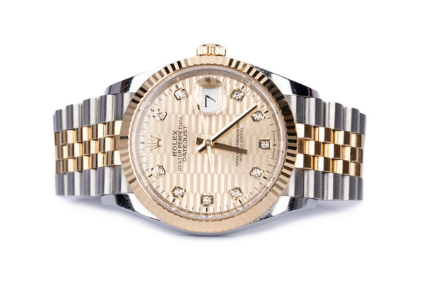 Rolex Rolex Date Just 36mm Jubilee Diamond Fluted