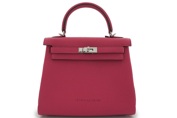 Hermès Kelly 25 Retourne Togo Rose Pop PHW