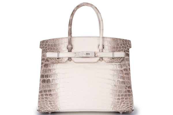 Hermès Birkin 30 Exotic Himalayan Blanc Crocodile Niloticus White Gold And Diamond