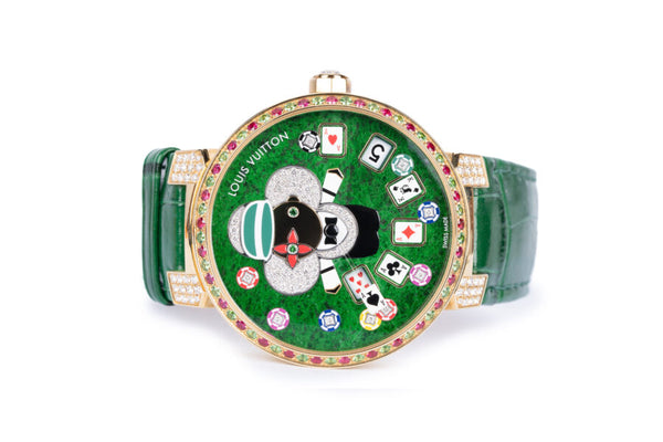 Louis Vuitton Poker Green Croc Strap