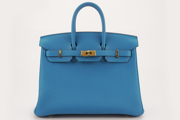 Hermès Birkin 25 Retourne Togo Blue Zanzibar GHW