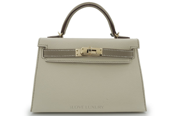 Hermès Mini Kelly HSS Epsom Craie Gris Asphalt PBHW