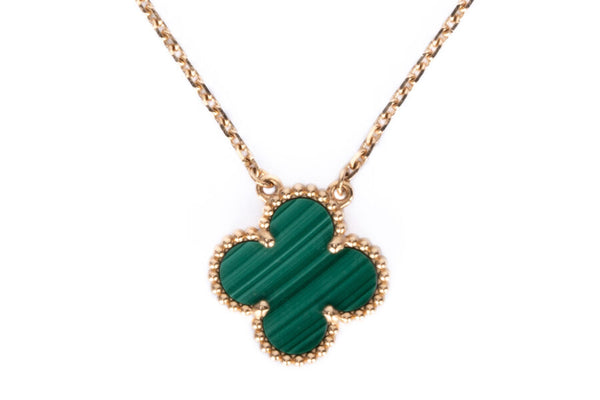 Van Cleef And Arpels Al Hambra Necklace Malachite