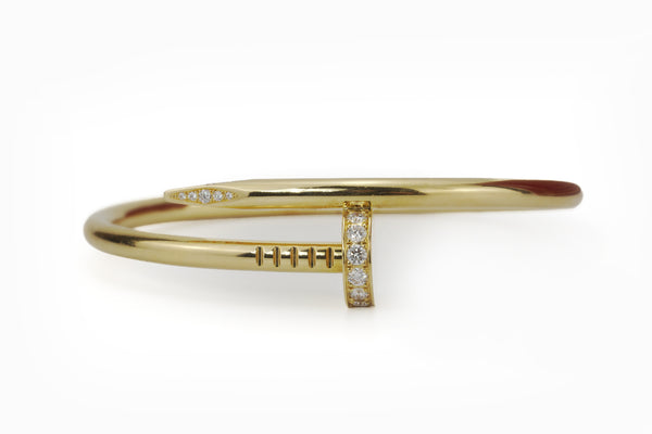 Cartier Juste Un Clou Diamond Tip And Head Gold Standard Size 15