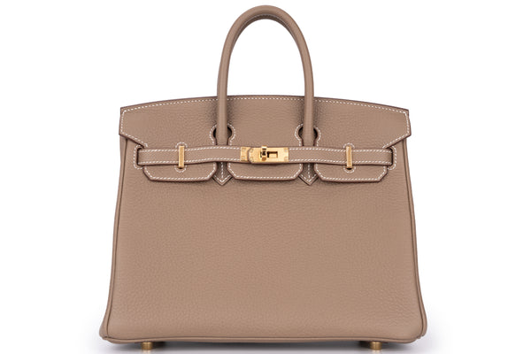 Hermès Birkin 25 Retourne Togo Etoupe GHW