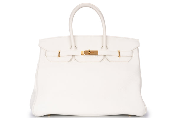 Hermès Birkin 35 Retourne Clemence White GHW