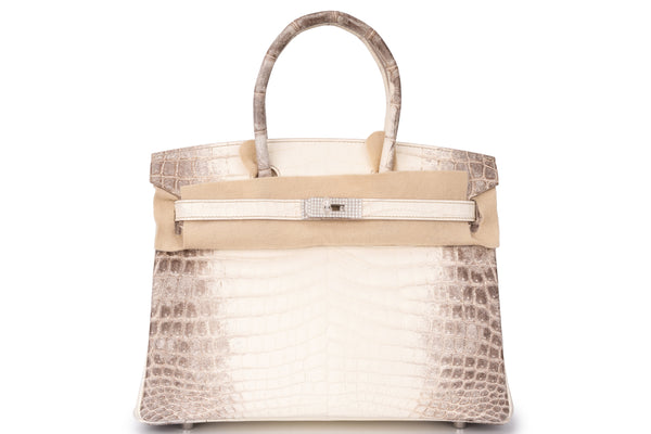 Hermès Birkin 30 Exotic Himalayan Blanc Crocodile Niloticus White Gold And Diamond