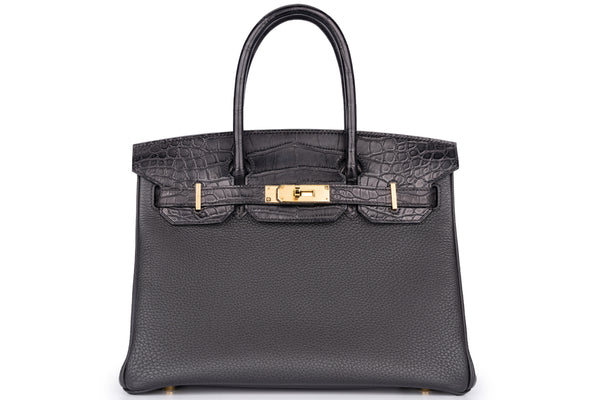 Hermès Birkin 30 Alligator Touch Veau Togo Black GHW