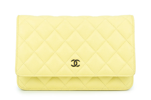 Chanel WOC Caviar Pale Yellow Champagne GHW