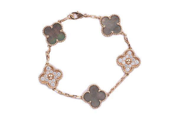 Van Cleef And Arpels Alhambra Vintage Bracelet 5 Motifs