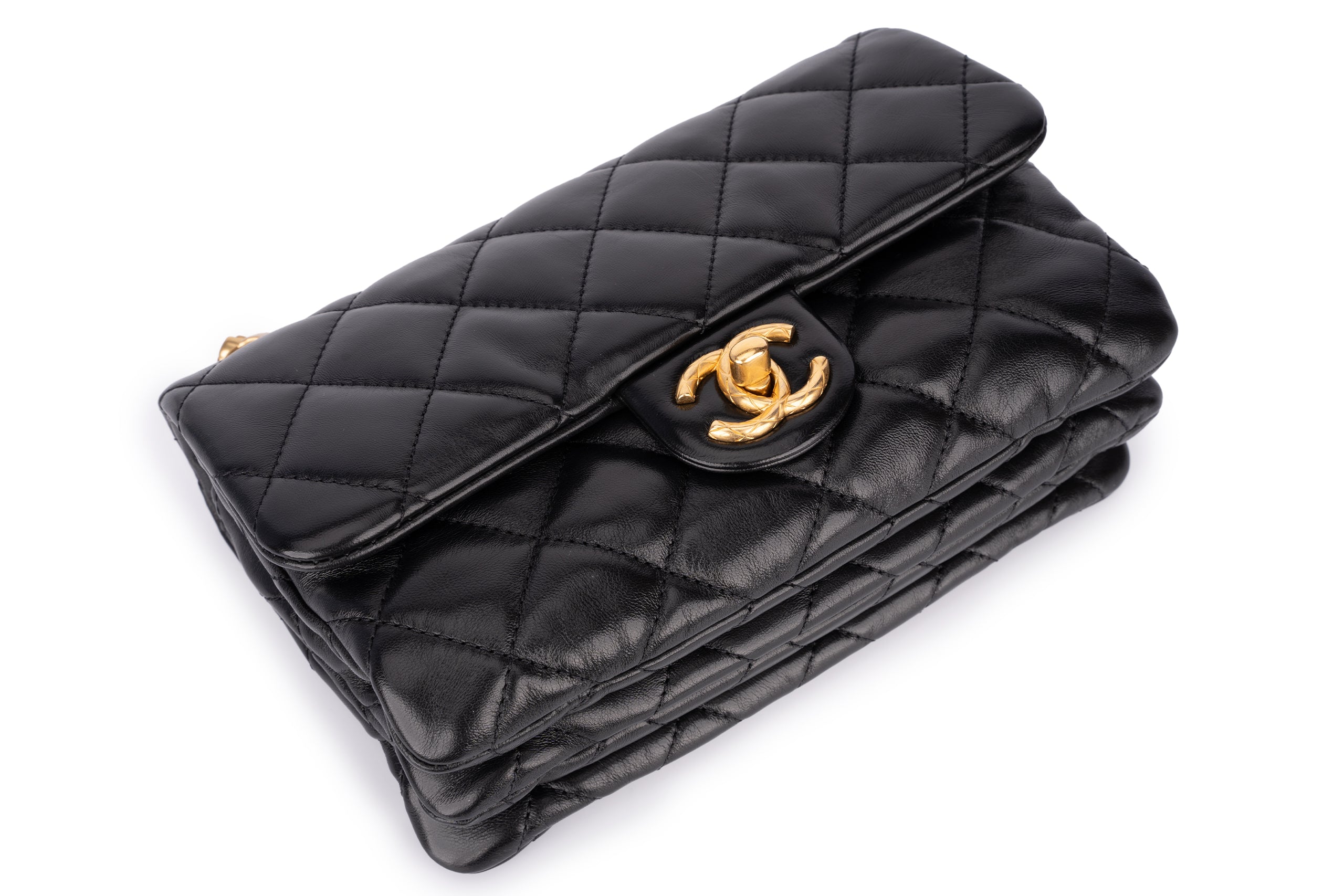 Chanel Accordion Crush Flap Black Lambskin GHW – Love Luxury Dubai