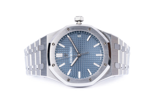 Audemars Piguet Royal Oak 	Ref: 15500ST.00.1220ST.01	41mm Steel 		Blue Dial