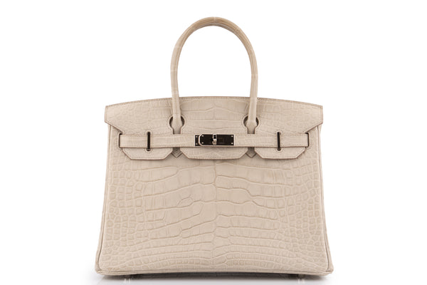 Hermès Birkin 30 Croc Beton PHW