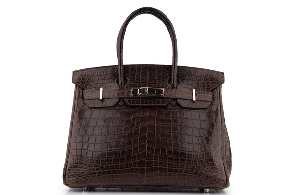 Hermès Birkin 30		Croc Niloticus	Ebene	PHW