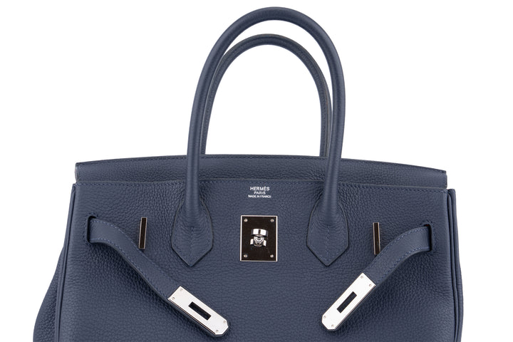 Hermès Birkin 30 Togo Bleu Nuit Orange Poppy PHW – Love Luxury Dubai