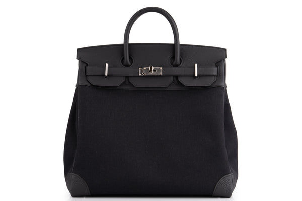Hermès Hac 40		Military Canvas / Togo 	Noir	PHW