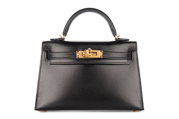 Hermès Mini Kelly		Box	Noir	GHW