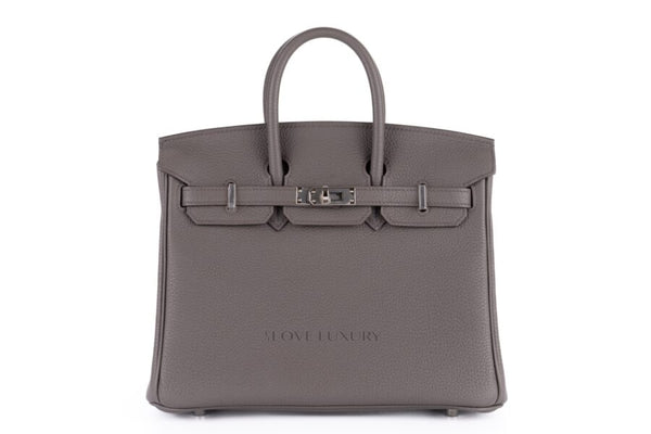 Hermès Birkin 25 Gris Etain Togo Palladium Hardware