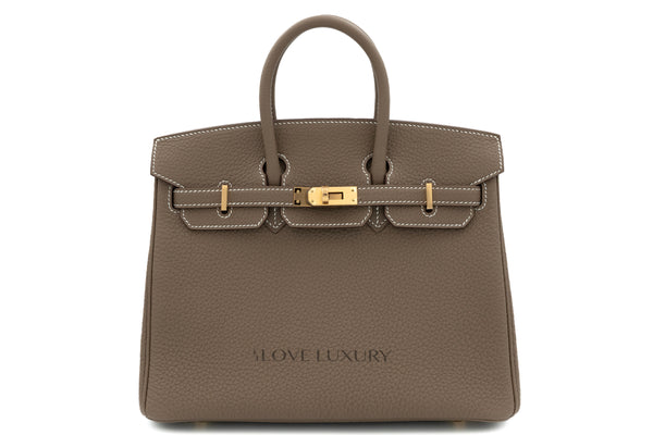 Hermès Birkin 25 Retourne Togo Etoupe GHW