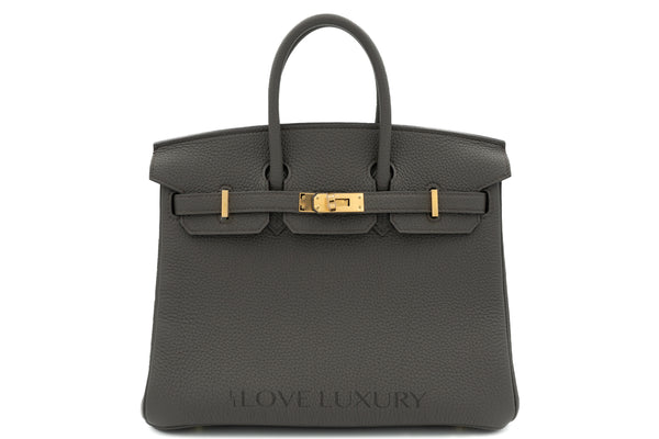 Hermès Birkin 25 Retourne Togo Gris Etain GHW