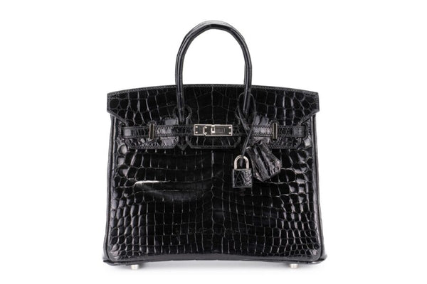 Hermès Birkin 25 Shiny Crocodile Niloticus Black Palladium Hardware