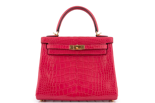 Hermès Kelly 25	Retourne	Alligator Mississippiensis	Matte Framboise	GHW