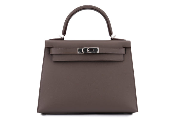 Hermès  Kelly 28		Epsom	Gris Etain	PHW