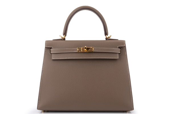 Hermès Kelly 25 Epsom Etoupe GHW