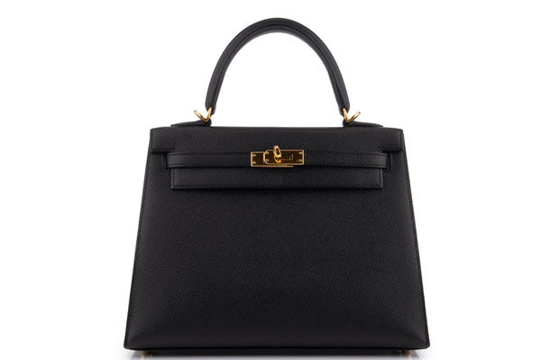 Hermès Kelly 25		Epsom 	Noir	GHW