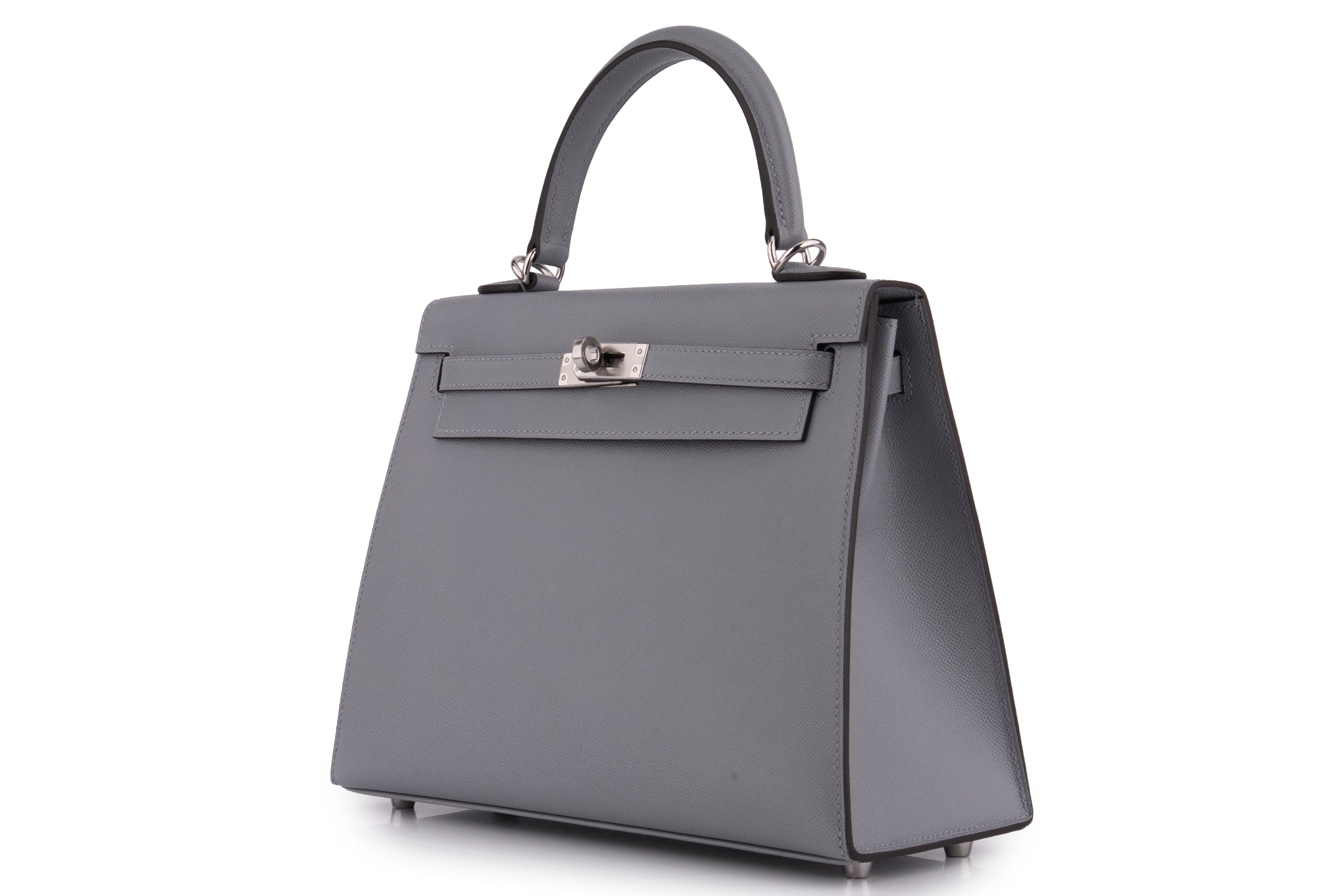 Hermès Kelly 25 Veau Madame Gris Pantin PHW – Love Luxury Dubai