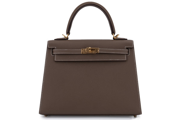 Hermès  Kelly 25		Epsom	Etoupe	GHW