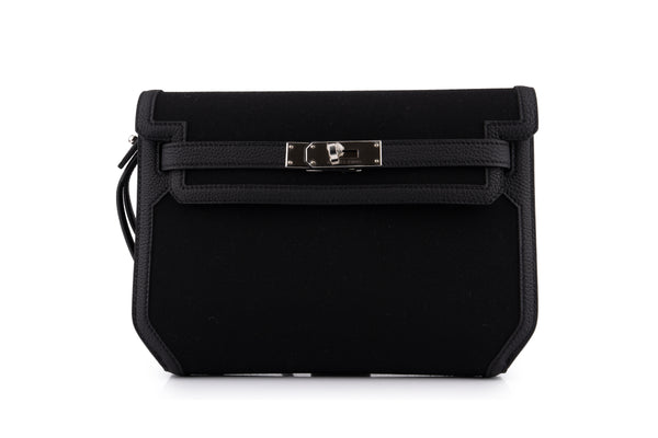 Hermès Kelly 25 Depeches		Togo / Canvas	Noir	PHW
