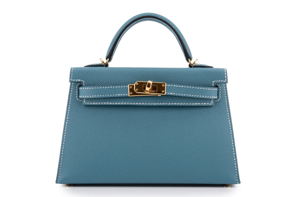 Hermès Mini Kelly		Epsom	Blue Jean	GHW