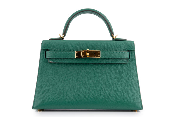 Hermès Mini Kelly 		Epsom	Vert Vertigo	GHW